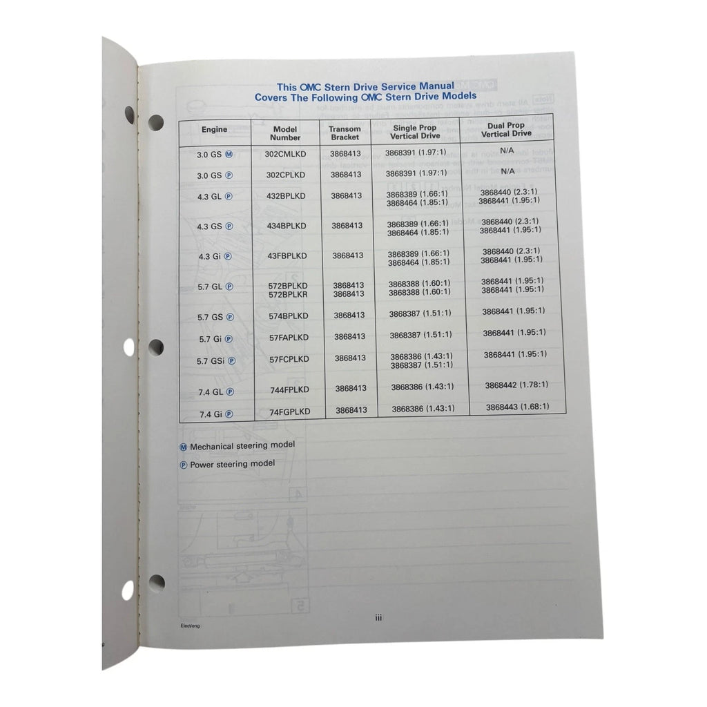 OMC Stern Drives Electrical/Ignition Service Manual 507283 (1996)