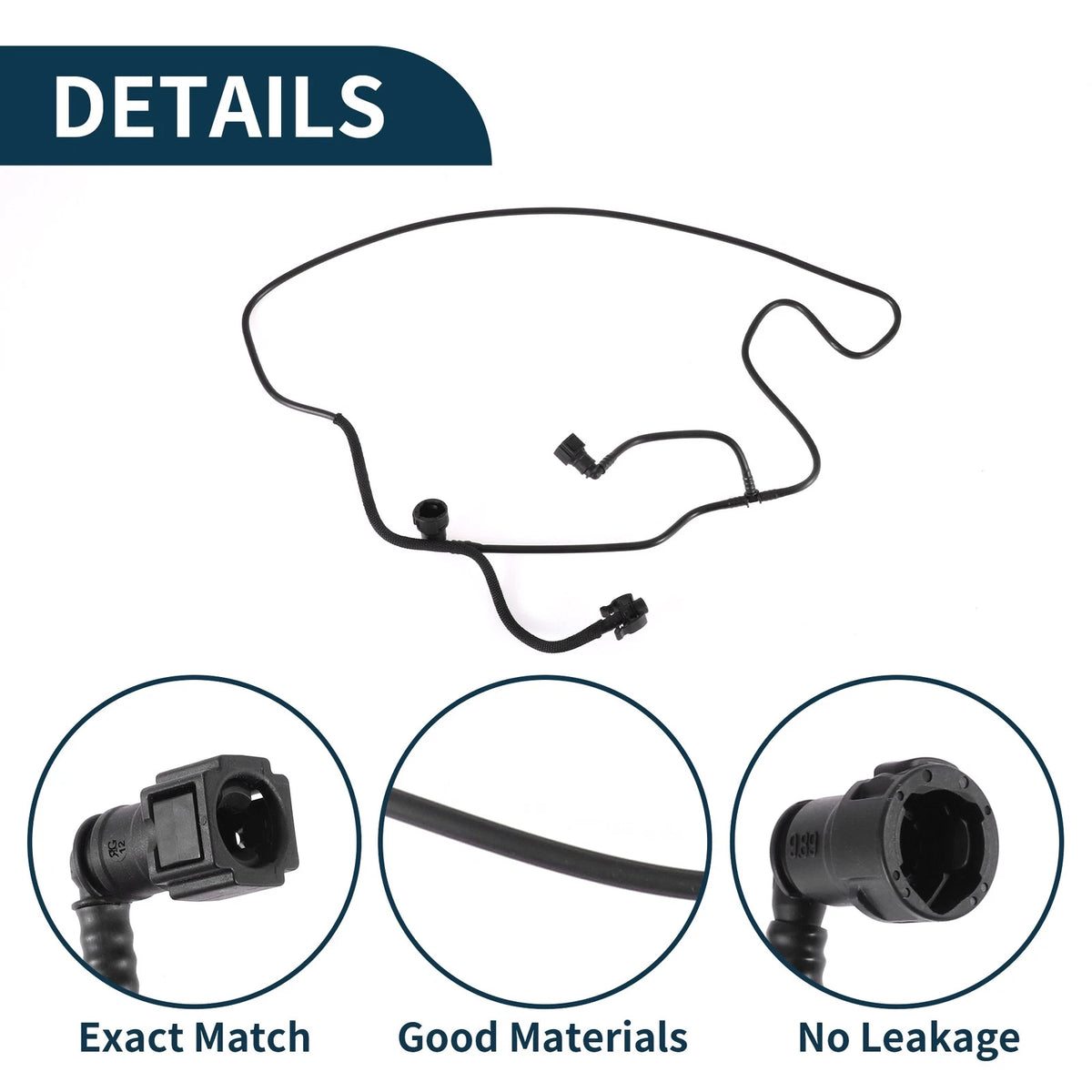 Radiator Hose Coolant Pipe for Volvo XC60 (2014–2024) Plastic Black