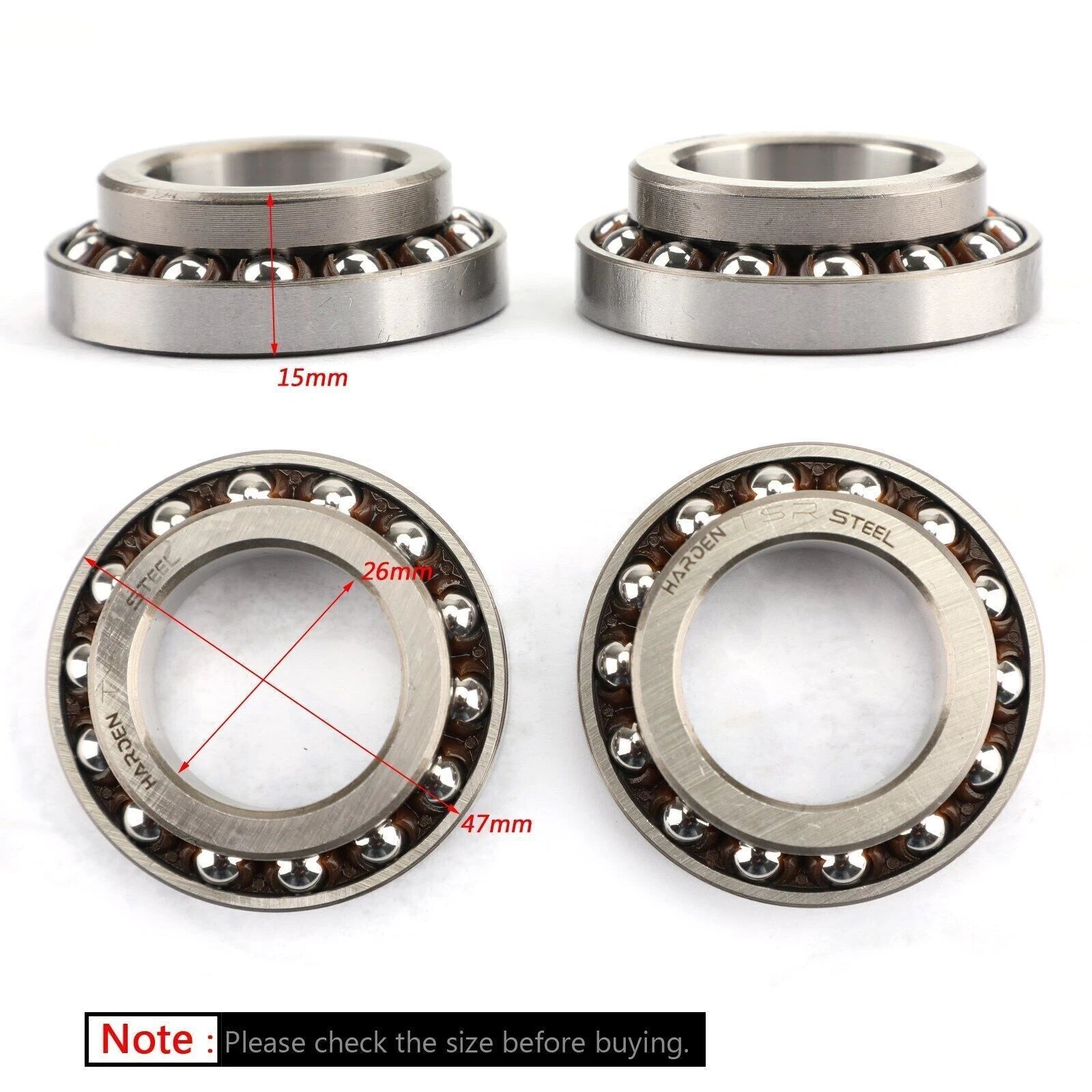 Steering Stem Head Bearing Kit for Honda NXR150 XLR250 (N/A) 91015-KT8-005 T9
