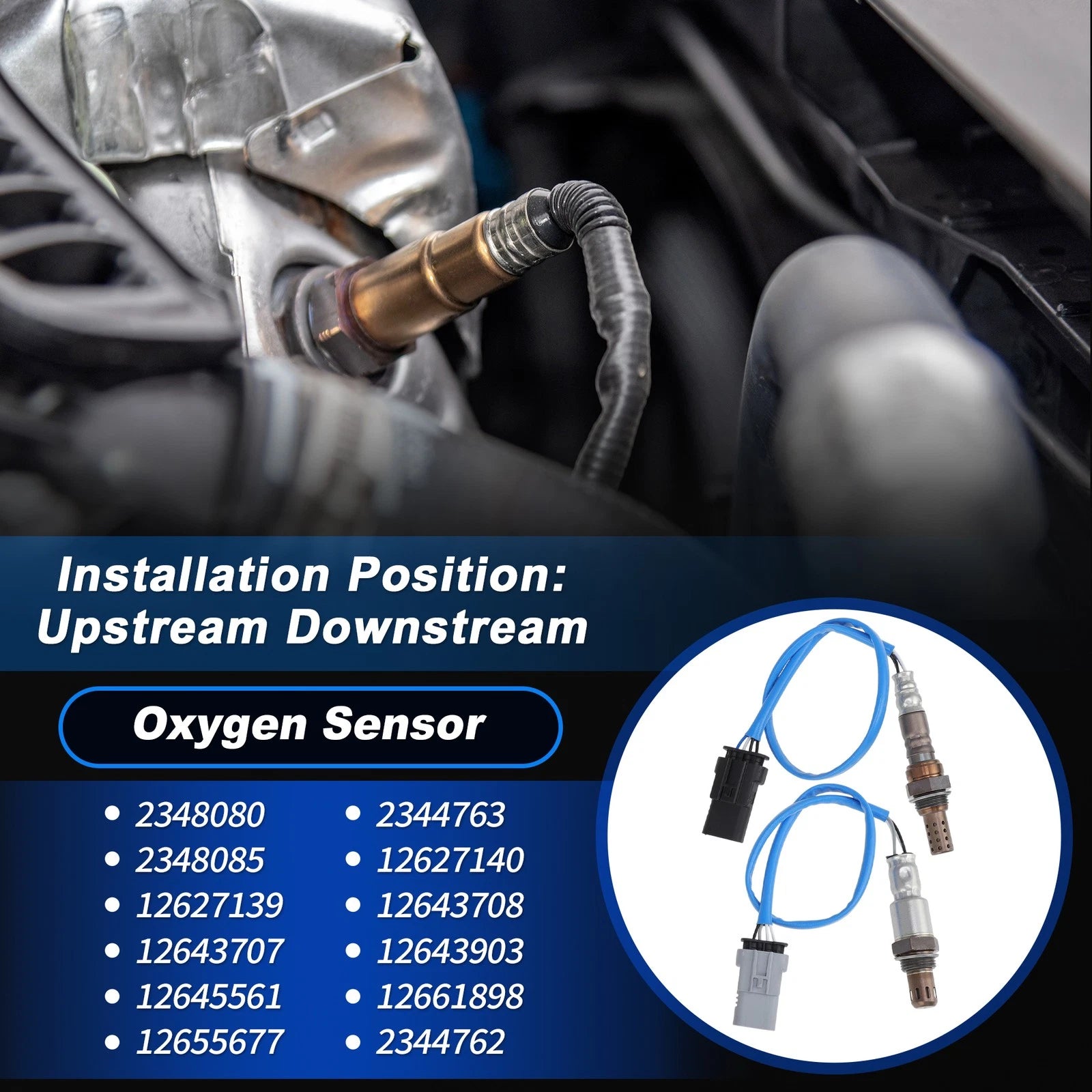 2X Upstream Downstream Oxygen Sensor for GMC Acadia (2017–2021)