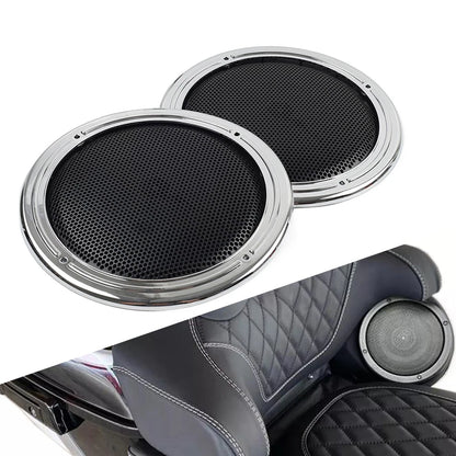 Rear Tour Pack Speaker Pod Grilles for Harley Road Tri Glide (FLTRU)