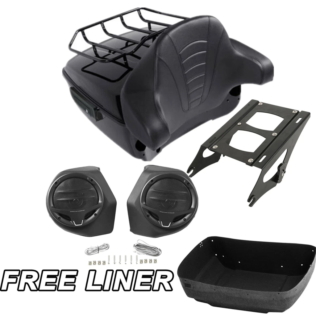 Trunk Rack Backrest Speakers for Harley Road Glide (2014–Present)