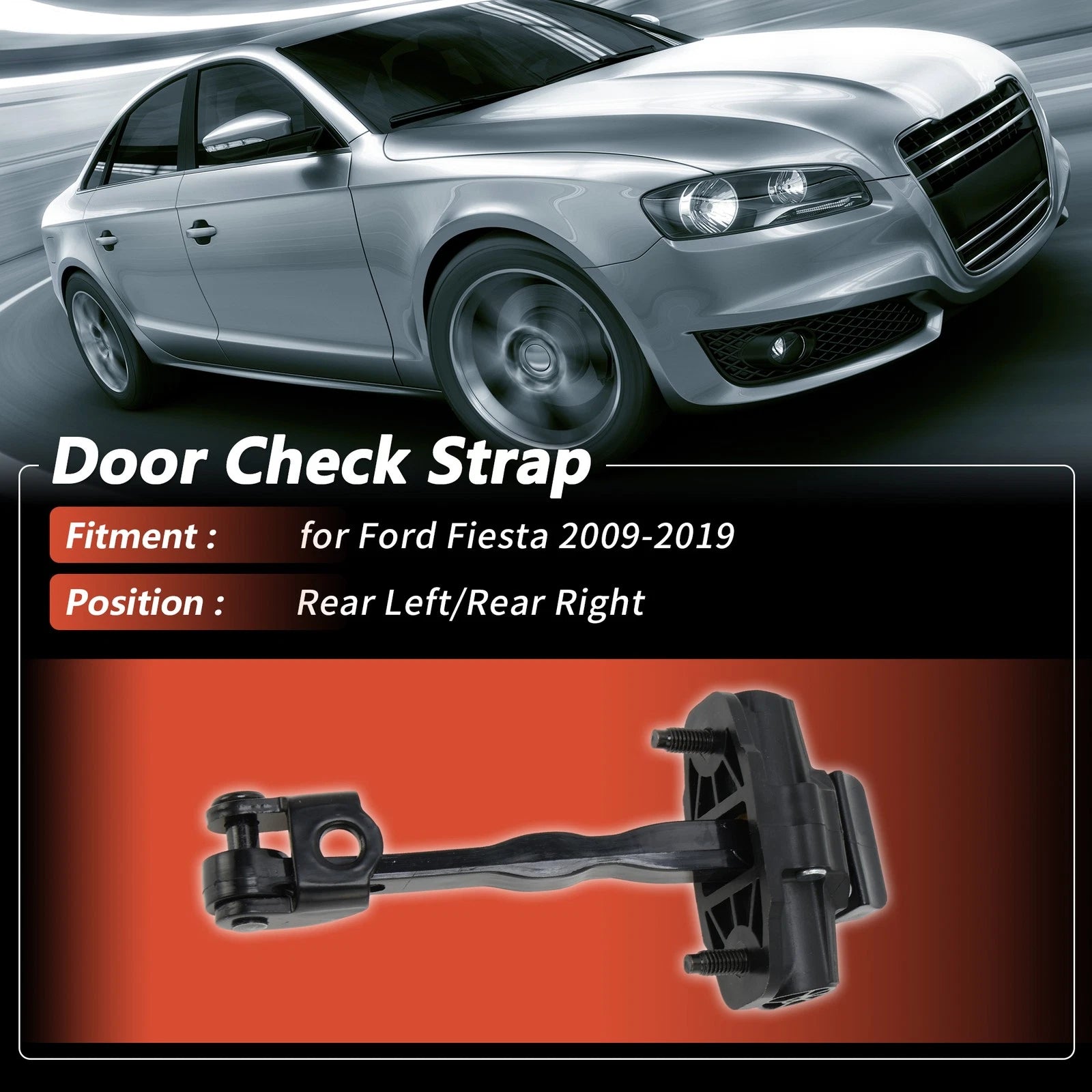 Door Check Strap Rear Left Right Replacement for Ford Fiesta (2009–2019)