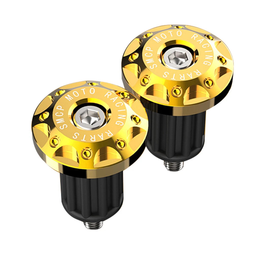 7/8'' Motorcycle Dirt Bike Handlebar Grip Handle Bar End Cap Plug Slider Gold