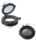 10" Round Opening Portlight Porthole Window for Boats (ABS Plastic, Tempered Glass)