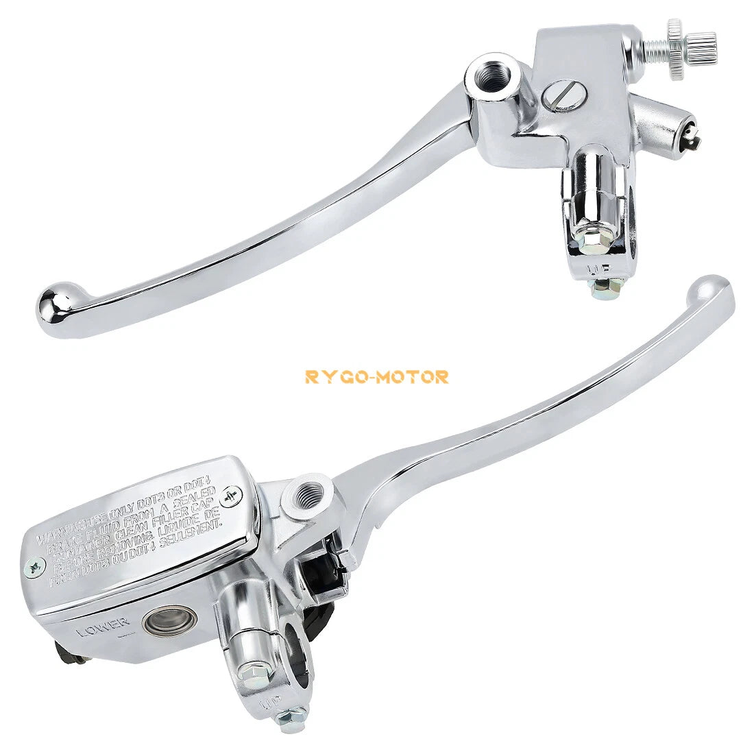 7/8" Hydraulic Brake Master Cylinder & Clutch Lever Kit for Motorcycle