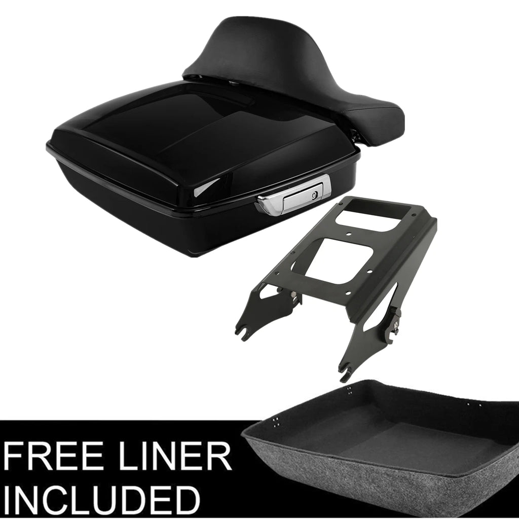 Chopped Trunk Backrest Mount Rack for Harley Street Road Glide (2009–2013)