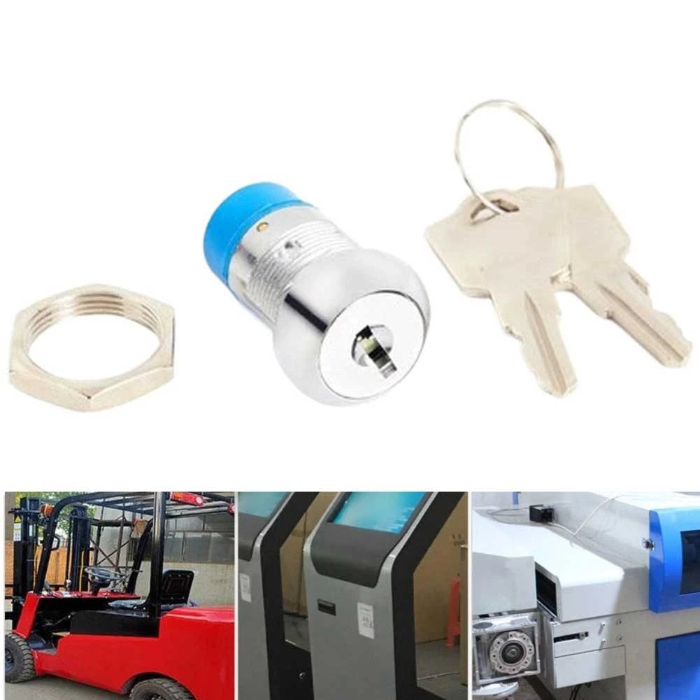 Security Reset Switch Lock Cylinder 19mm for Cabinets and Control Systems