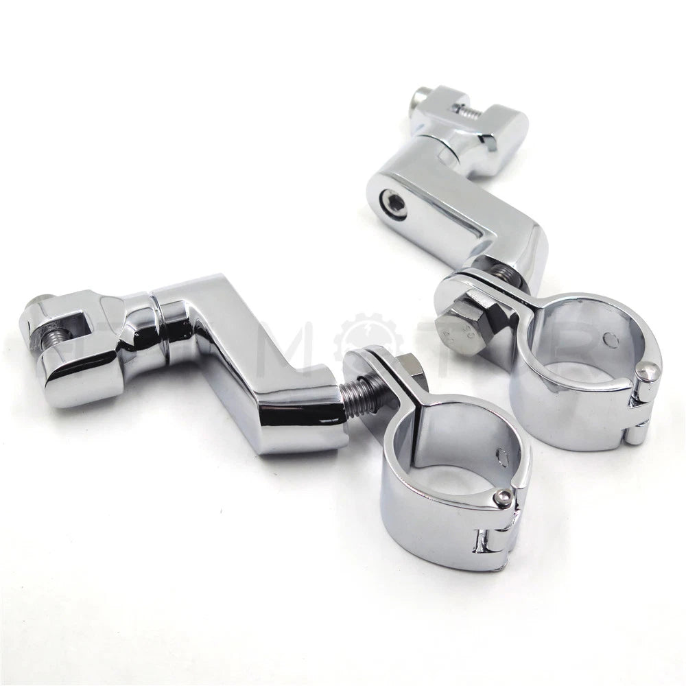 Chrome Engine Guard Highway Bar Pegs for Motorcycle (1.5")