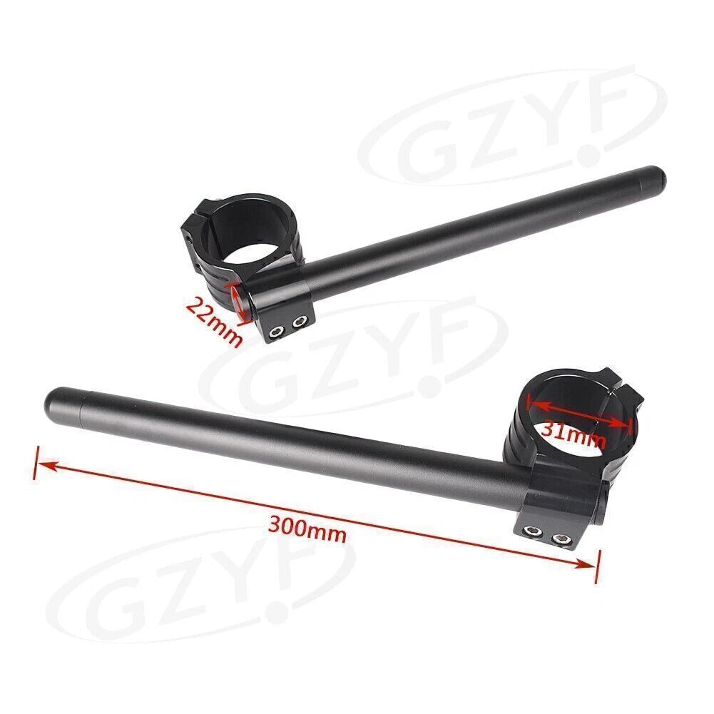 Clips on Handle Bar with Adjustable Clamps for 31mm Fork (22mm & 7/8")