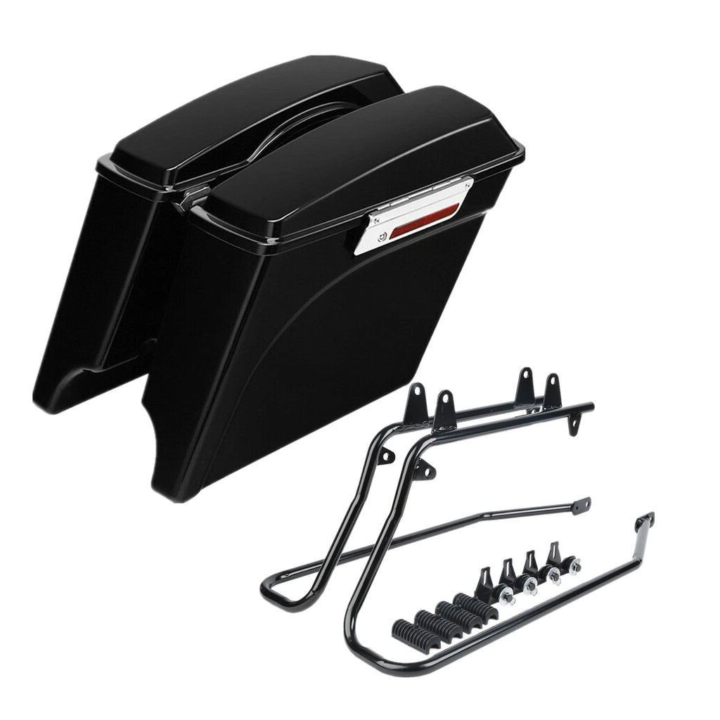 Saddle Bags + Conversion Brackets for Harley Softail (1984–2017)