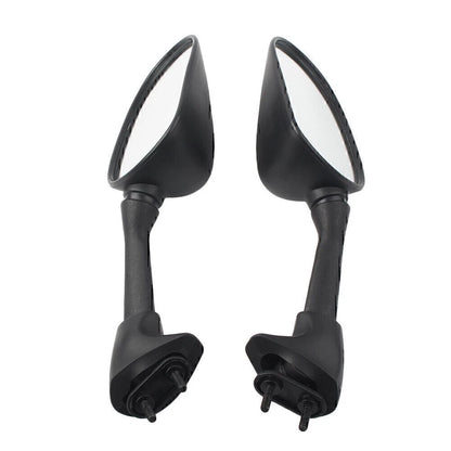 Motorcycle Left+Right Rearview Side Mirrors Black for Yamaha YZF R6 2001 2002