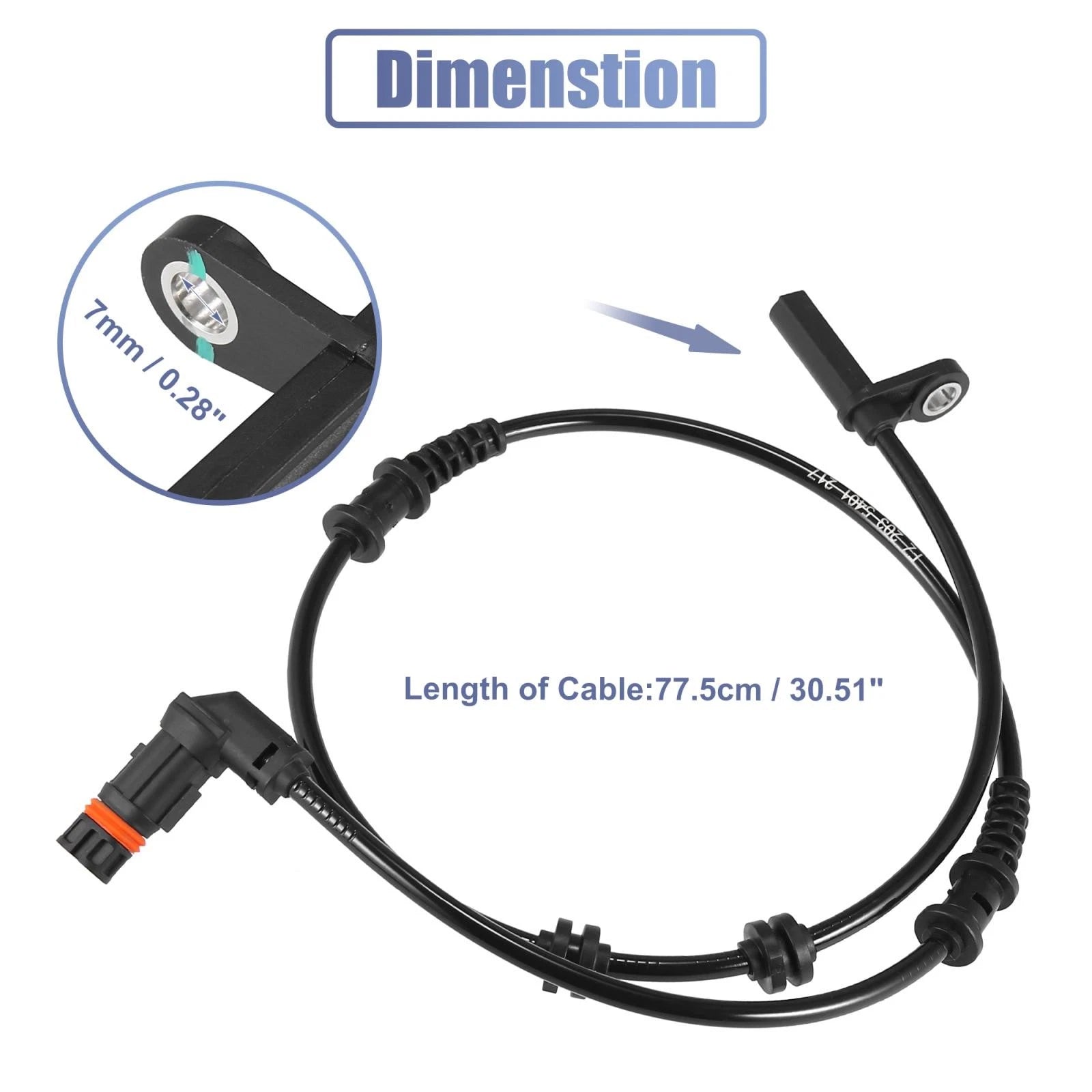 ABS Wheel Speed Sensor Front Left for Mercedes-Benz C280 C350 (2005–2015)