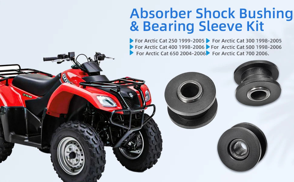 Set of 4 Shock Bushing & Bearing Sleeve Kits for Arctic Cat (0604-310)