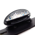 Cat Eye Tail Light License Plate Bracket for Motorcycle (Smoke Clear, Red)