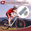 Bicycle Spokes 12G 127mm Steel Galvanized Set for 36 Spoke Wheels (—)