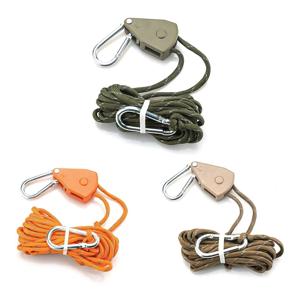 Pulley Adjusting Rope Buckle for Tent Rope Hanger