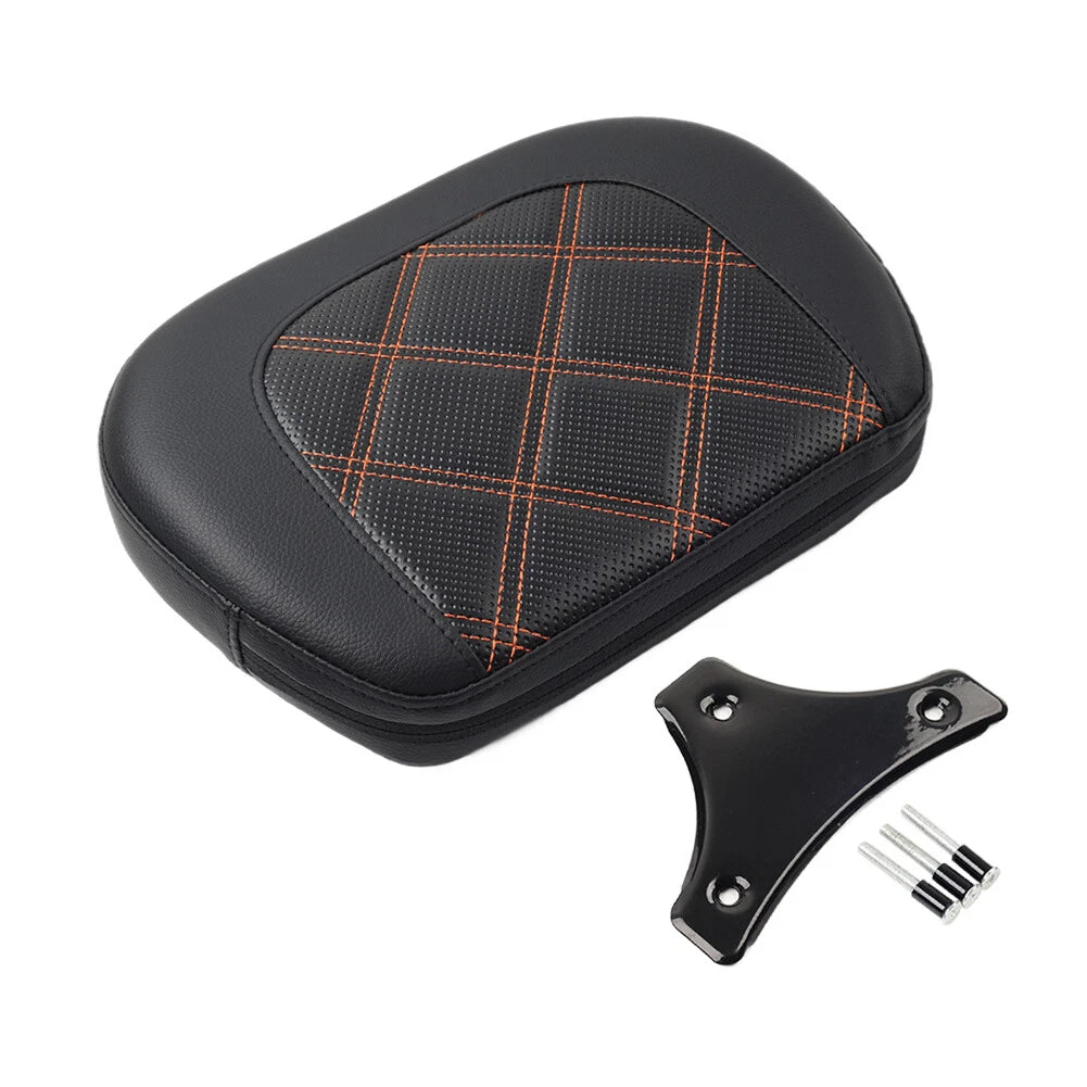 Stitching Passenger Sissy Bar Black Pad Bracket For Harley Street Glide