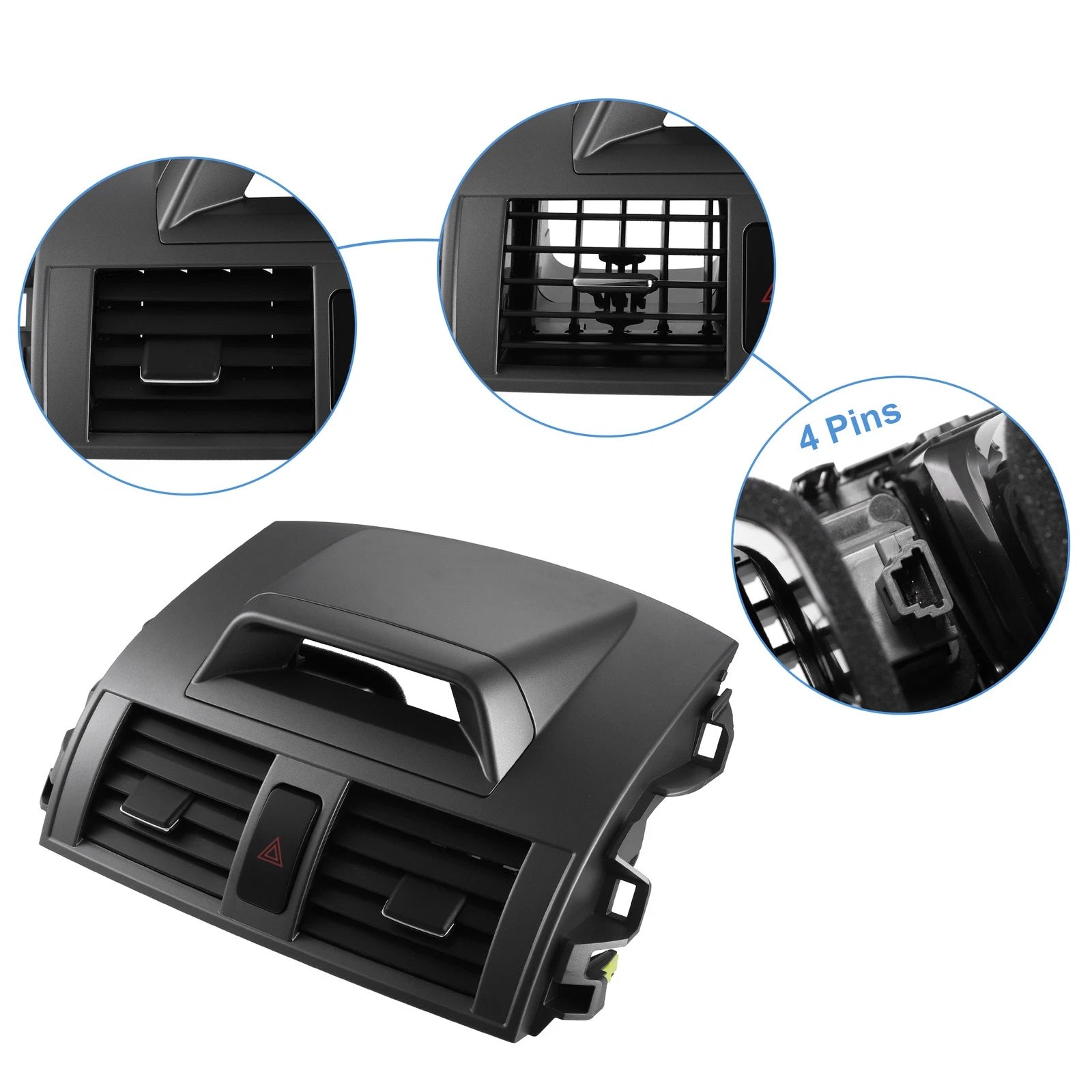 Center Dashboard A/C Air Vent Panel Replacement for Toyota Corolla (2009–2013)
