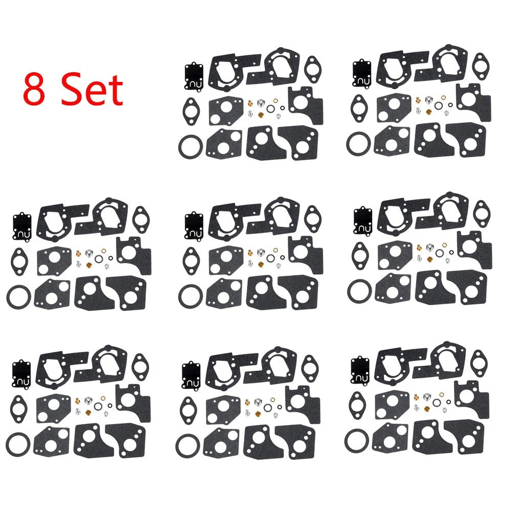 Set of 8 Carburetor Gasket Kit for B&S Lawn Mower (495606, 494624)