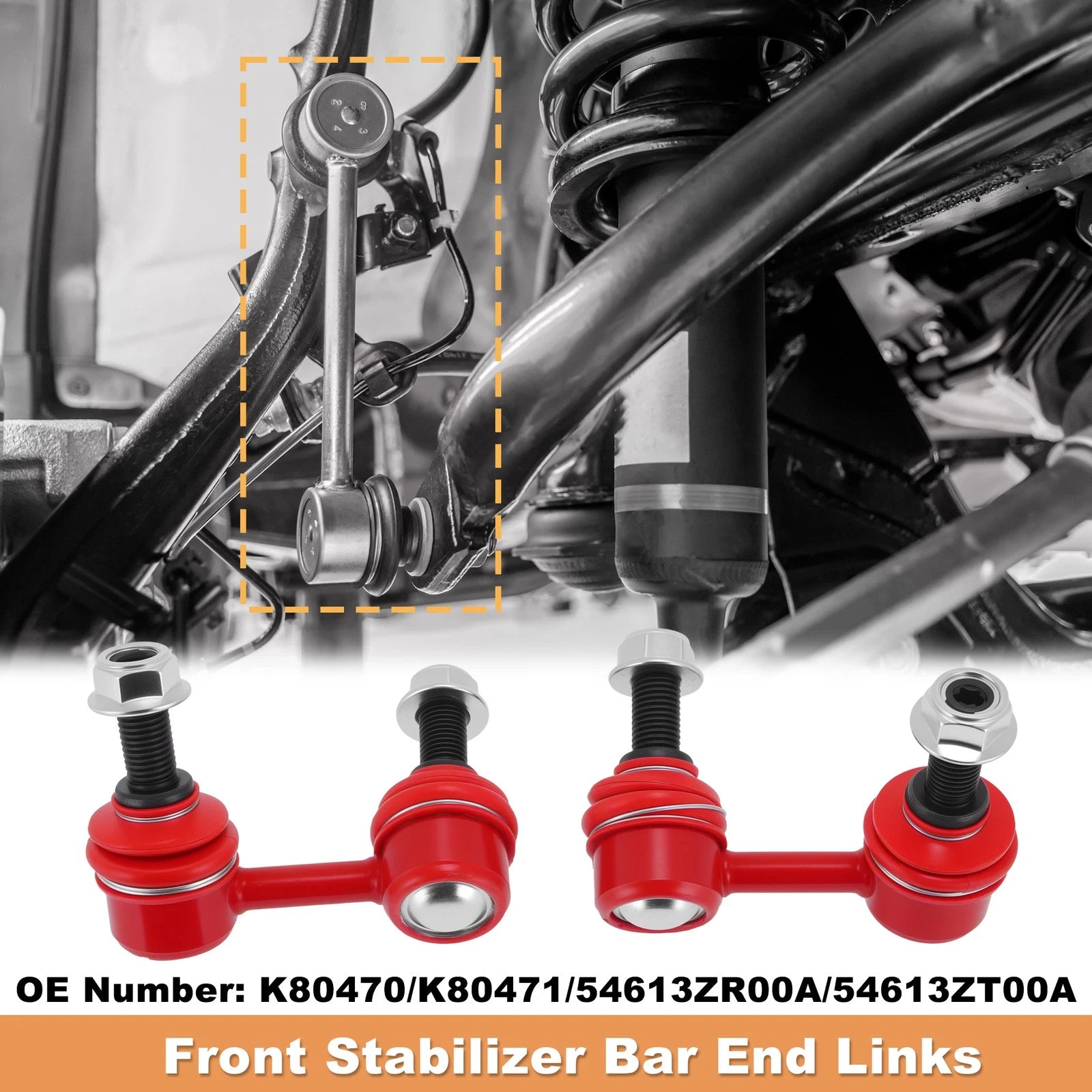 Front Sway Bar End Link Stabilizer Kit for Nissan Xterra Pathfinder Frontier (2000–2015)