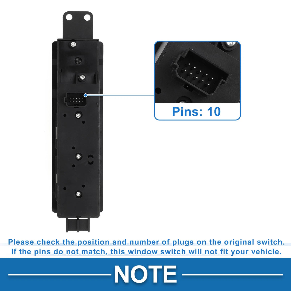 Power Window Switch for Mercedes-Benz Vito W639 (2003–2014) No. 6395451213