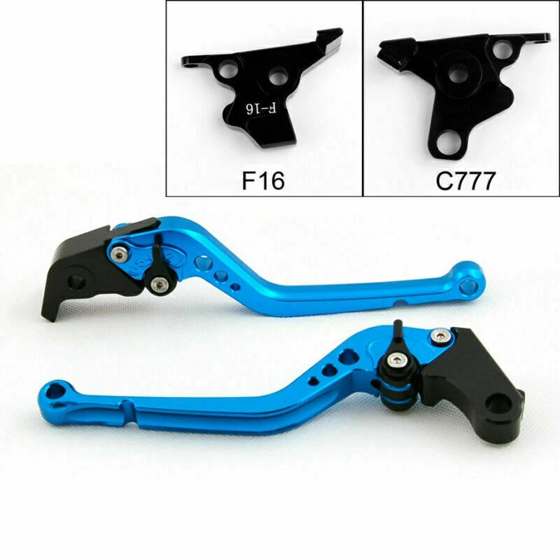 Long Clutch Levers for Yamaha FJR 1300 (2004–2014), XJR 1300 (2004–2013), SUPERTENERE, Blue T9
