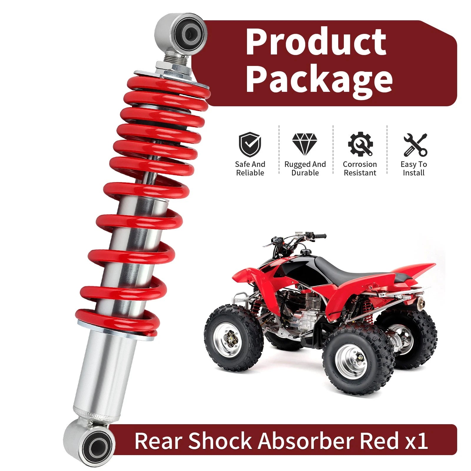 2X Rear Shock Absorber for Yamaha Blaster YFS200 (1988–2006) 2XJ-22210-20-P1