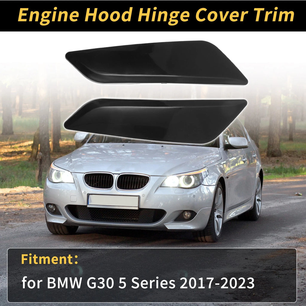 Engine Hood Hinge Cover Pair Replacement for BMW G30 5 Series (2017–2023)