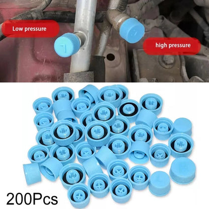200pcs A/C Valve Core Service Port Dust Cap for R134a R12 M9 M10