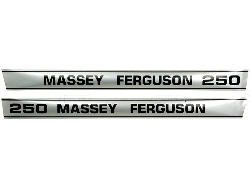 Bonnet Decal Set for Massey Ferguson 250 Tractors