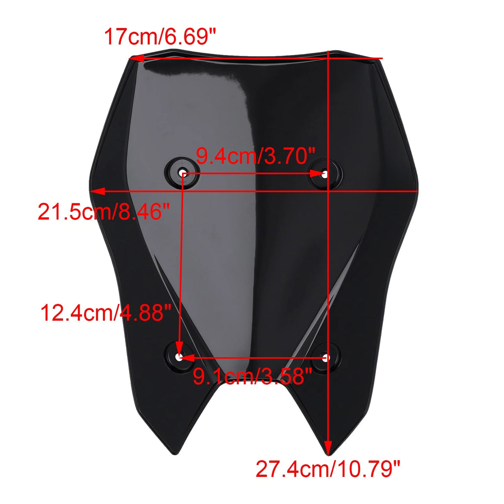 Windshield Windscreen for Kawasaki Z900 (2025–2026) Black