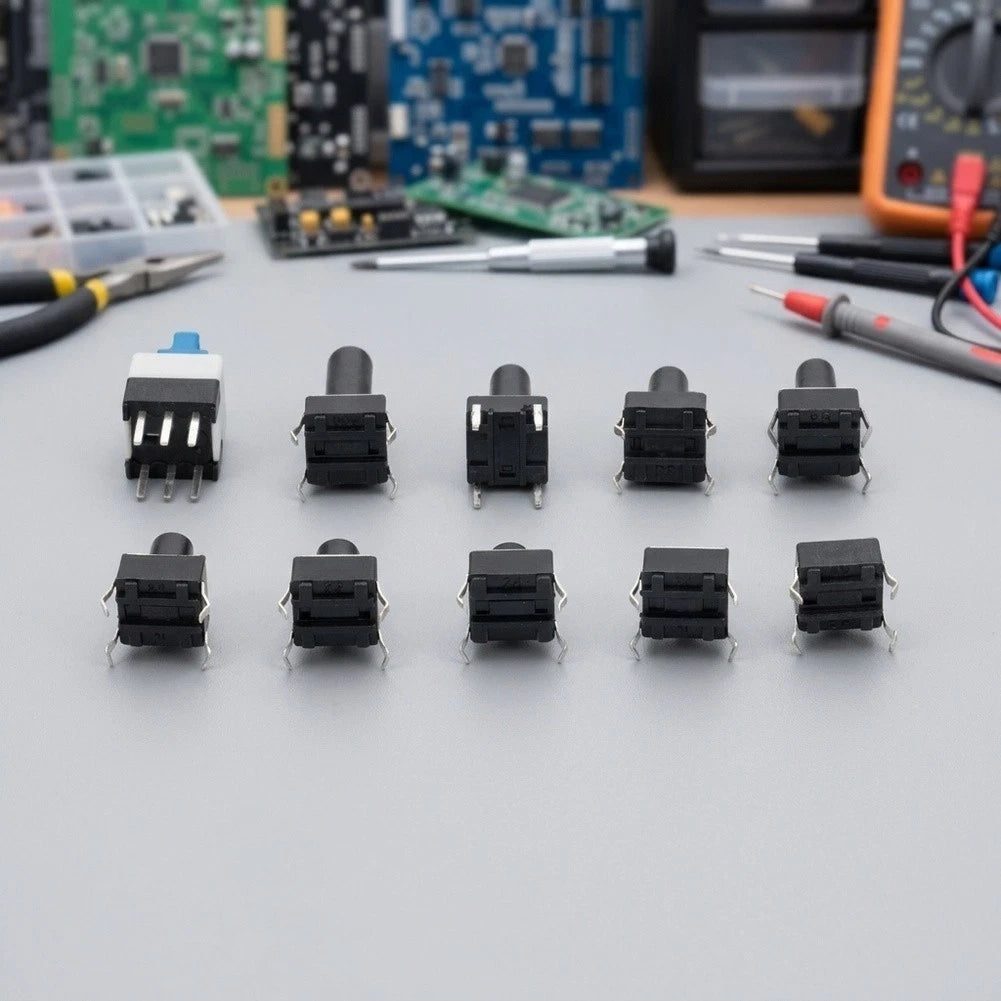 Push Button Tactile Switch Kit for Multiple Applications (180 Pieces)