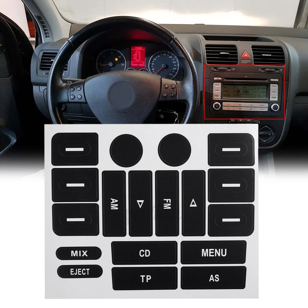 Radio Knobs Repair Stickers for Golf MK5 & Passat (2003–2009)