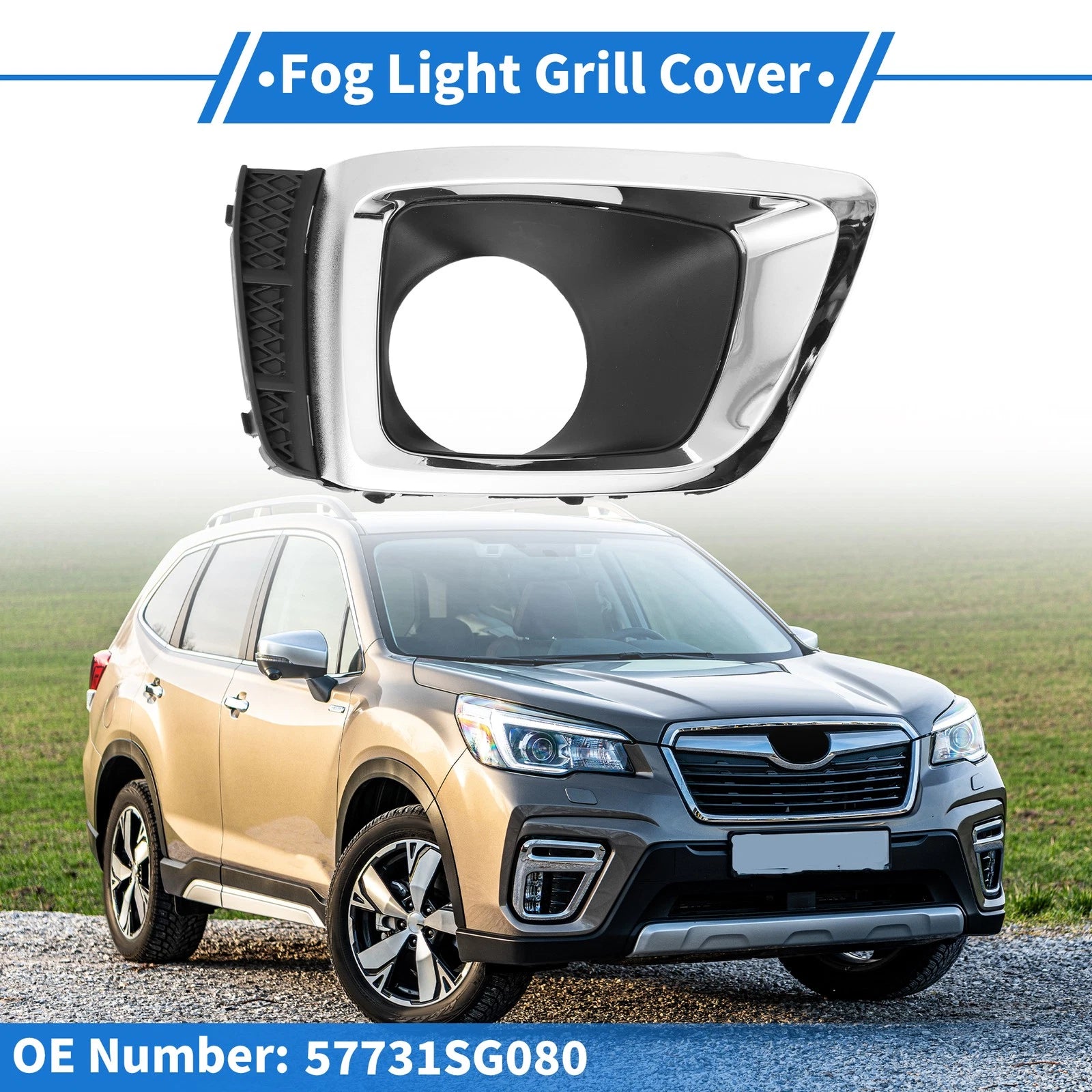 Front Right Fog Light Grill Replacement for Subaru Forester 2014–2017
