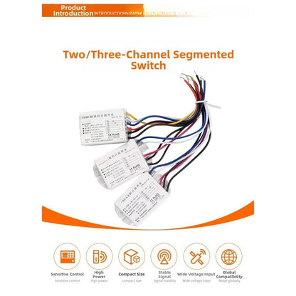 LED Ceiling Light Remote Switch 220V 2 Way/3 Way Segment Type