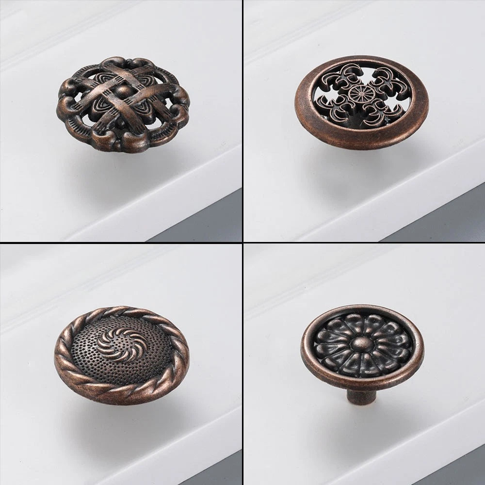 Set of 10 Vintage Drawer Knobs for Cabinet Pulls (Universal Fit)