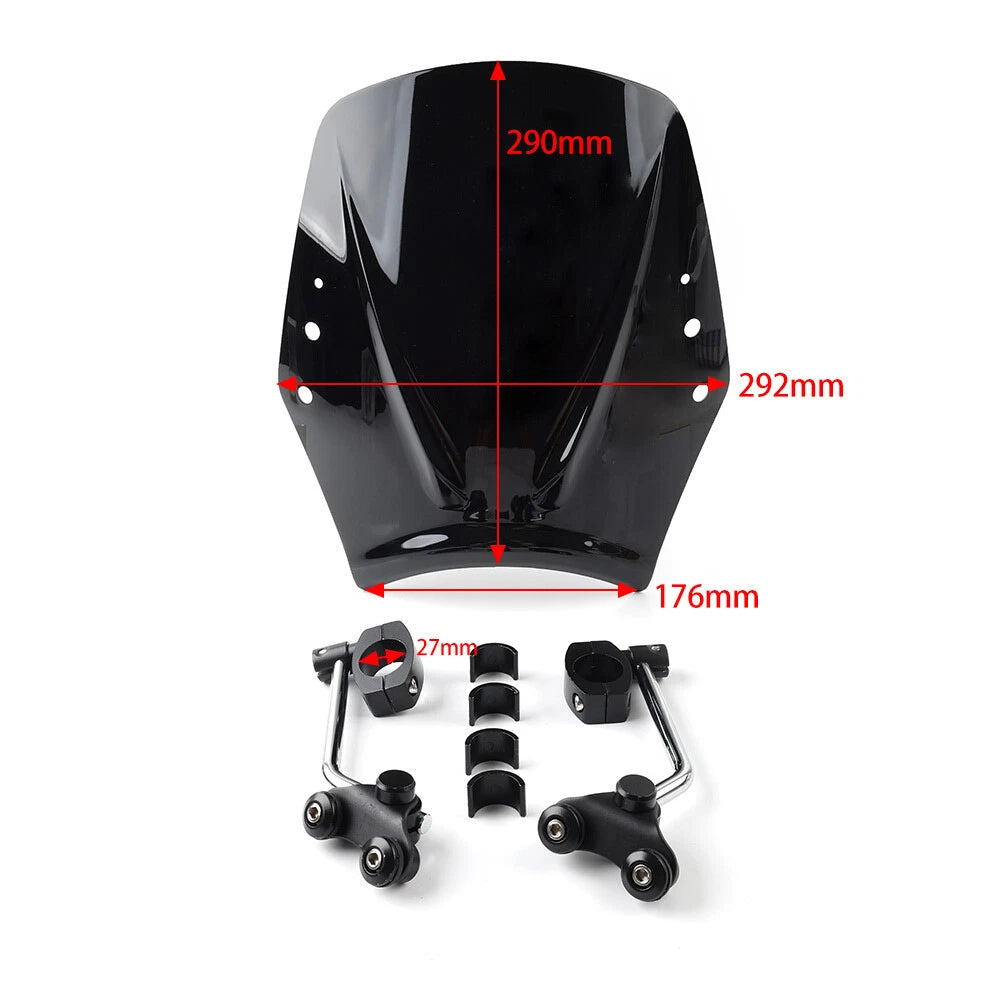 Windshield Deflector for Universal Motorcycle (Iridium)