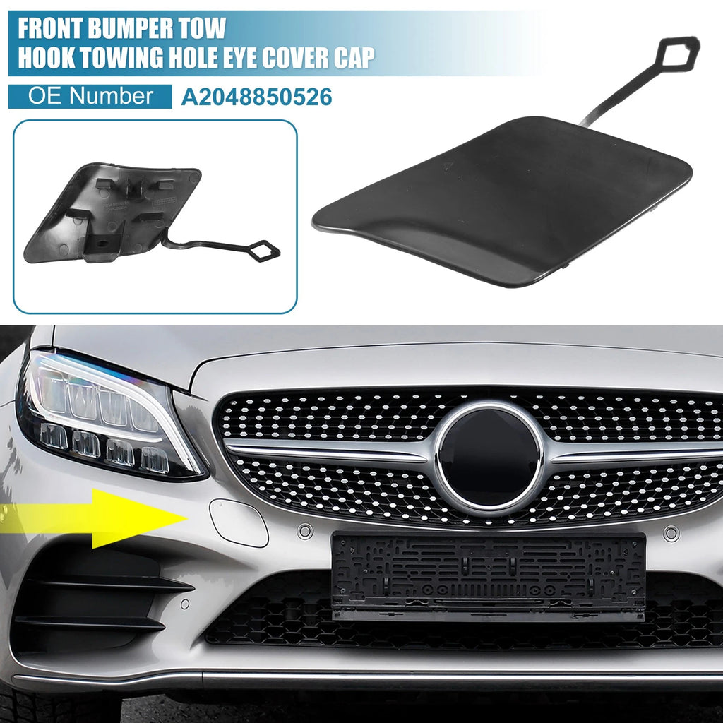 Front Bumper Tow Hook Cover Replacement for Mercedes-Benz C250 (2012–2014)