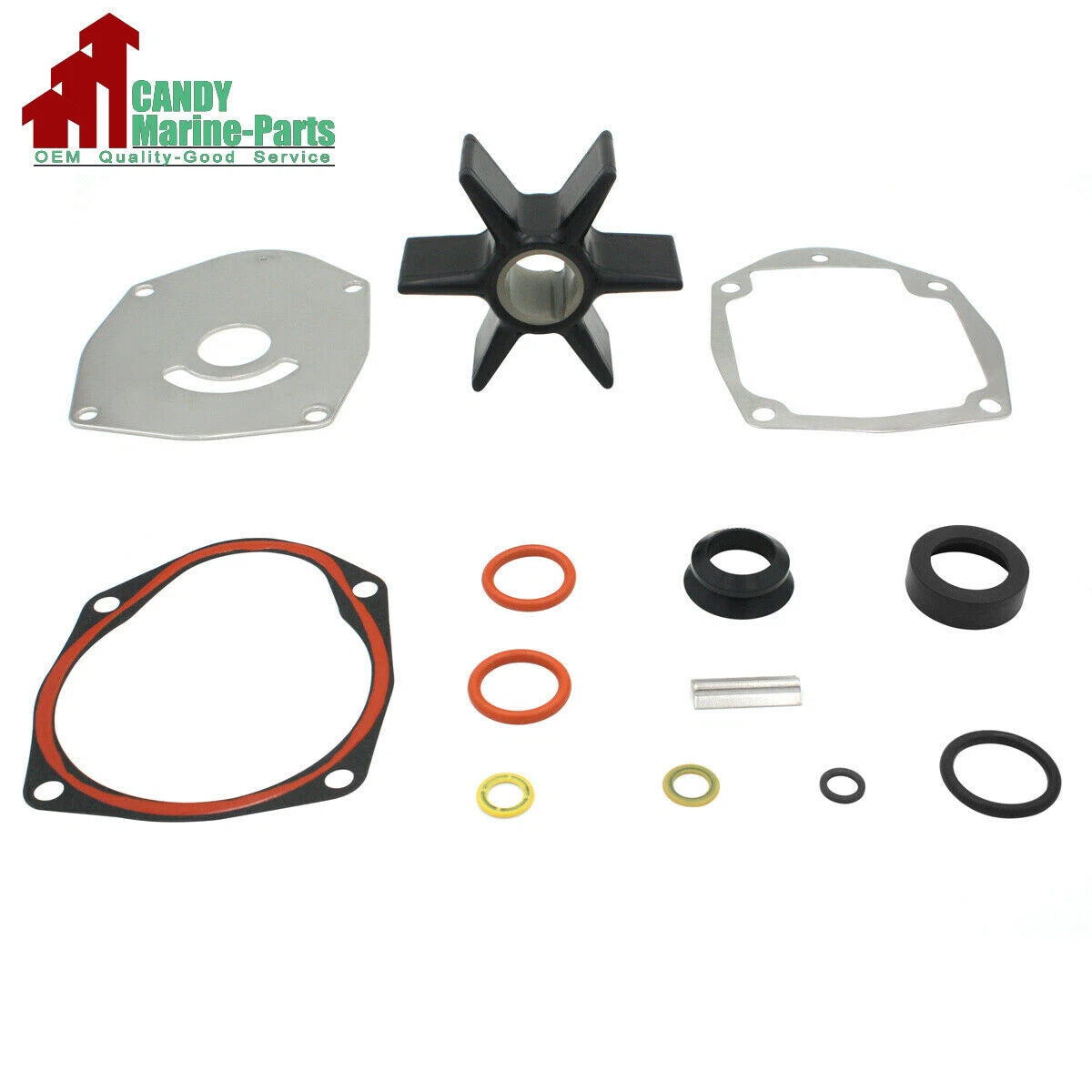 Water Pump Impeller Kit for Mercury Mariner (OEM, 47-43026Q06, 43026Q06, 18-3214)