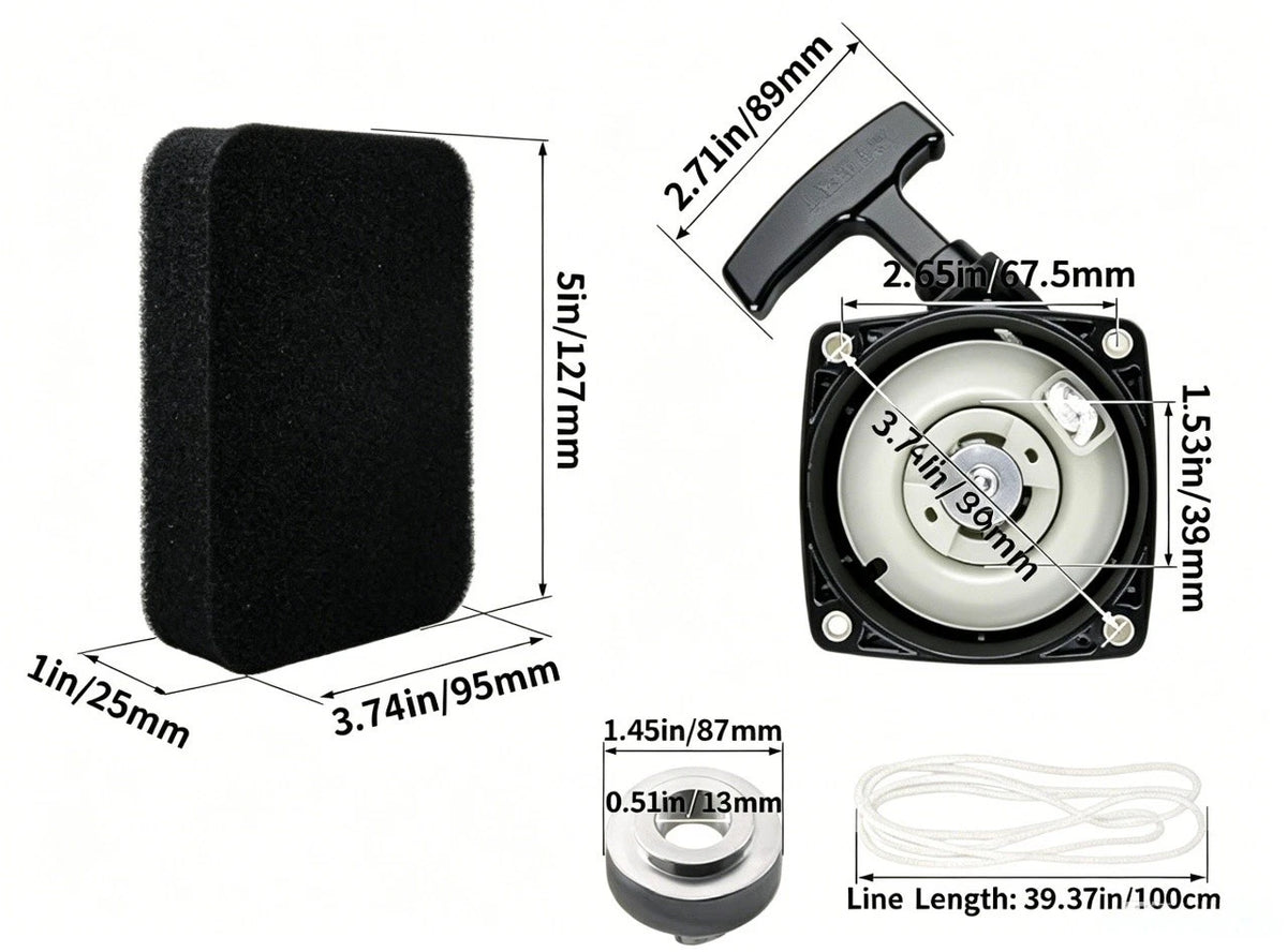 Pull Start Cup Recoil Starter Kit for Backpack Blower (2010–2023)