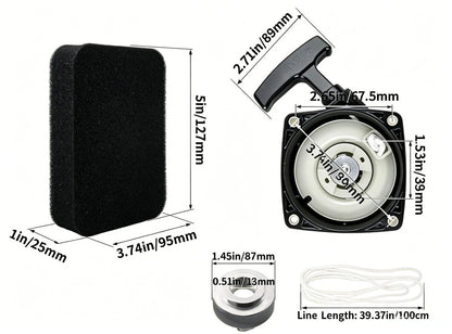 Pull Start Cup Recoil Starter Kit for Backpack Blower (2010–2023)