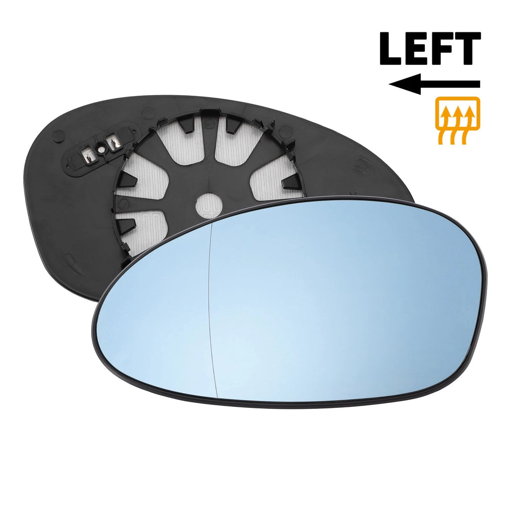 Left Side Blue Mirror Glass with Back Heated for BMW 1 2 3 Series (2004–2009)