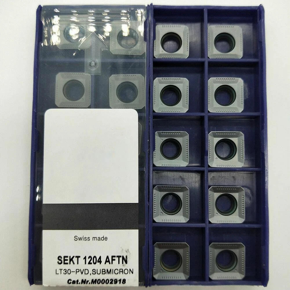 10pcs Carbide Inserts for Steel SEKT1204 AFTN LT130
