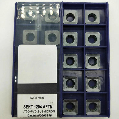 10pcs Carbide Inserts for Steel SEKT1204 AFTN LT130