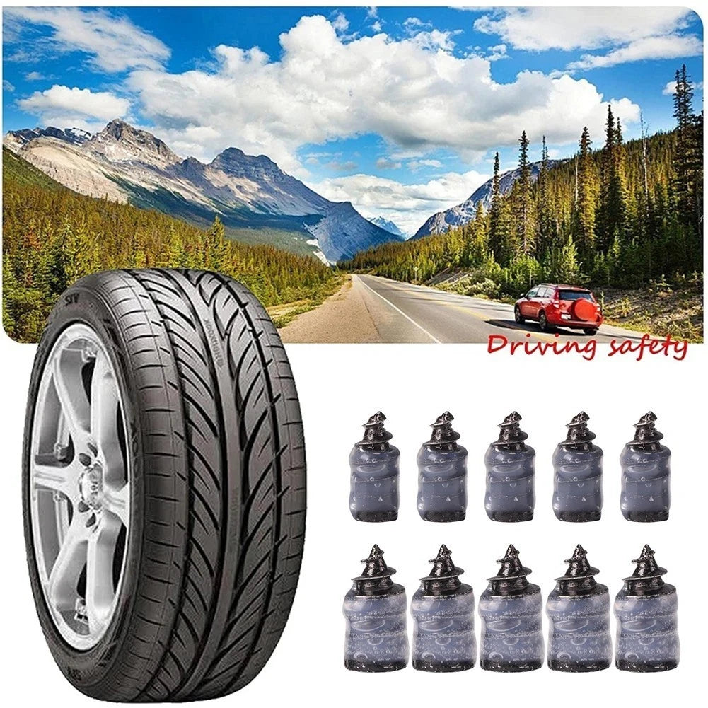 Motorcycle Tire Repair Rubber Nails Set 10100 Pieces with Installation Tool