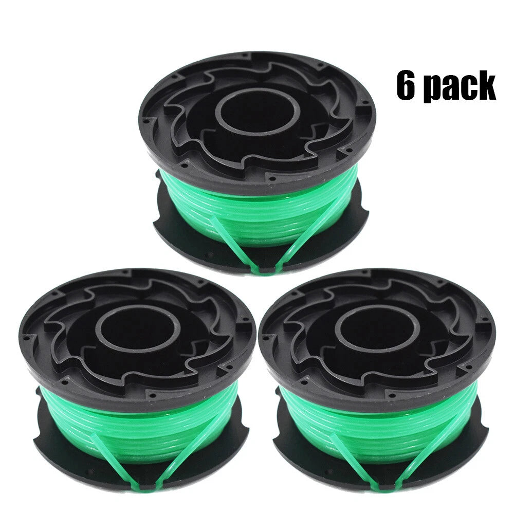 6 Pack Trimmer Spool Line for Black & Decker SF-080 (Auto Feed)