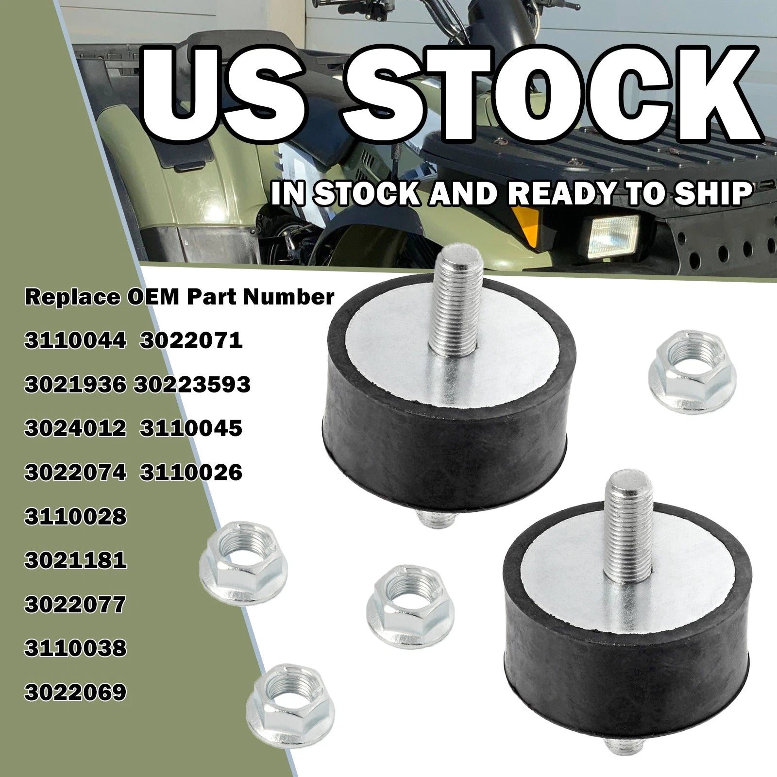 2X Engine Isolator Mount for Polaris Sportsman Scrambler Ranger (400–850)