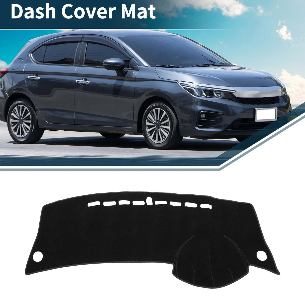 Dashboard Cover Mat for Honda City Grace (2008–2013) Sun Protector Black