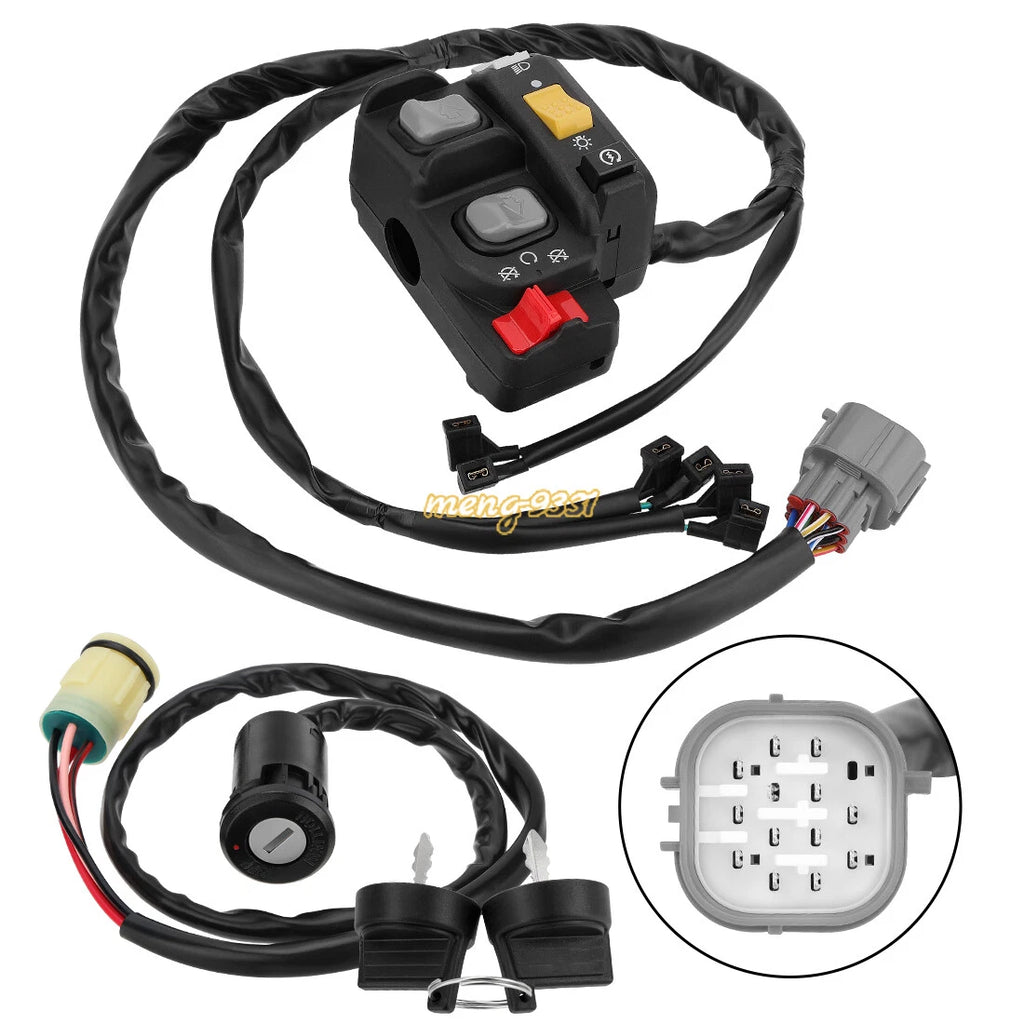 Handlebar Switch & Ignition Key Switch for Honda Rancher 420 TRX420 (2007–2013)
